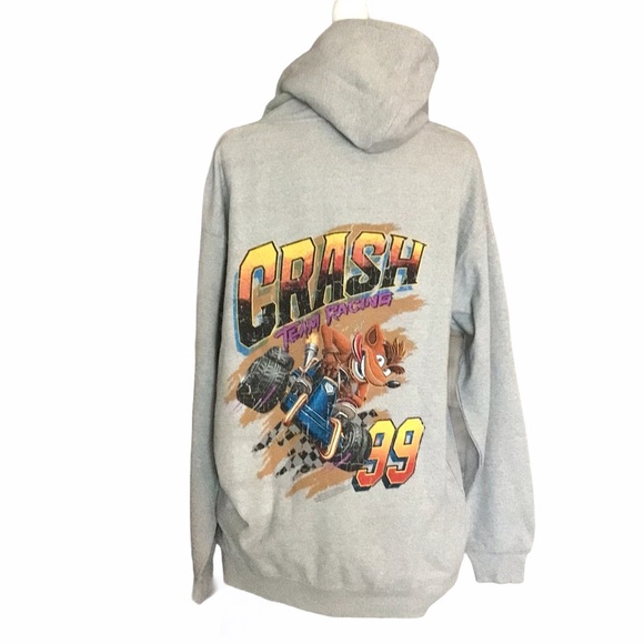 Mill Tex Crash Team Racing Long Sleeve Hoodie L - Picture 3 of 5